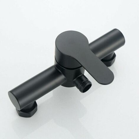 Schwarze Edelstahl-Badewannen-Duscharmatur, Wand-Duschkopf