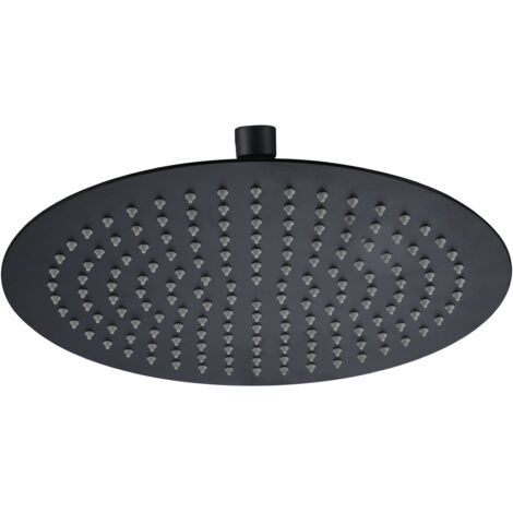 ALPHABAD schwarze Edelstahl Regenbrause CIRCLE 30