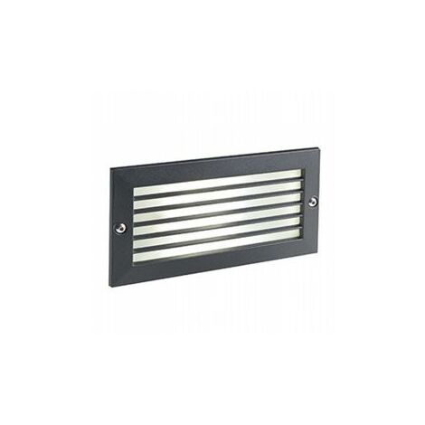 Schwarze Einbau-Aluminiumleuchte mit satiniertem Glasschirm