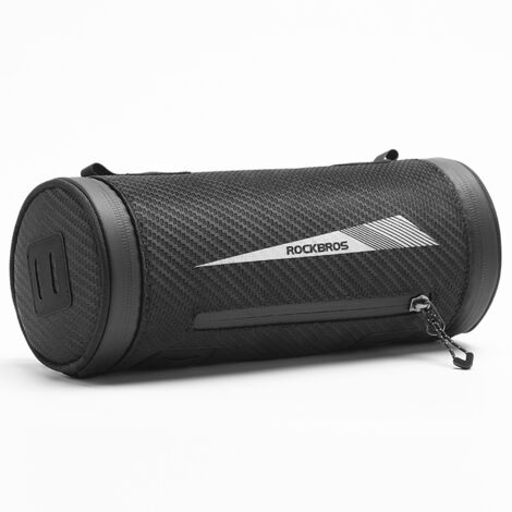 Schwarze Fahrradlenkertasche, MTB-Rahmensatteltasche mit fünf Universal-Einheiten