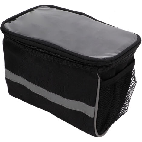 Schwarze Fahrradlenkertasche, Vorderrohrtasche, Fahrradkorb, Fahrradtasche für Mountainbiker und Outdoor-Aktivitäten