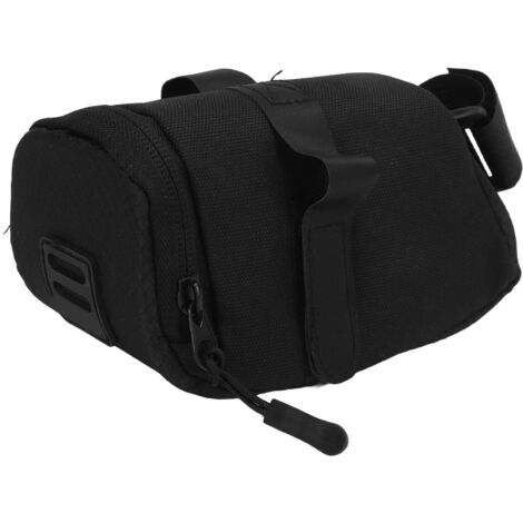 Schwarze Fahrradsatteltasche aus Oxford-Gewebe, leicht abnehmbarer Reißverschluss, winddichte Tasche unter dem Sattel