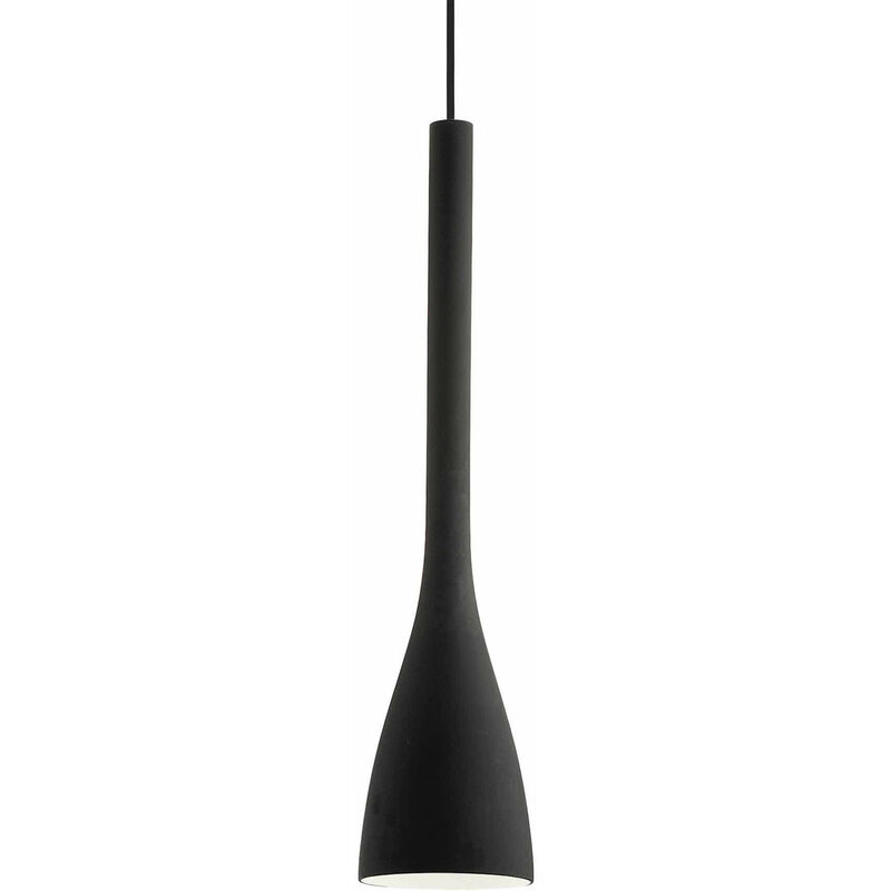 01-ideal Lux - Schwarze FLUT Pendelleuchte 1 Glühlampe Breite 30 cm