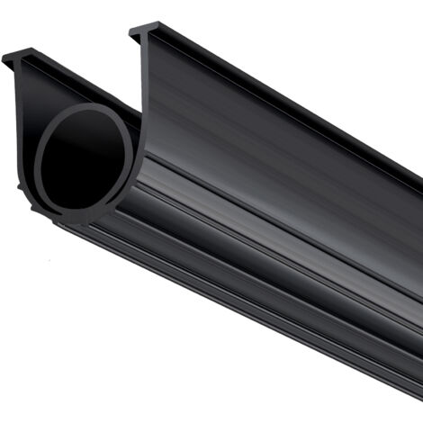 Schwarze Garagentordichtungen von Mophorn, Gummi unten – U-Form + O-Ring-Kombination, 10 Fuß Wetterdichtung, 5/16 Zoll T-Enden, 3 3/4 Zoll Breite