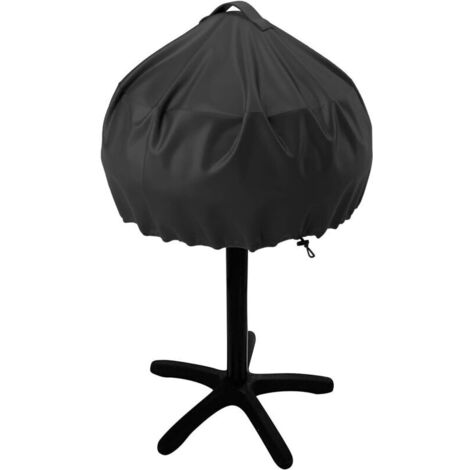 Schwarze Grillabdeckung aus 210D Oxford-Gewebe, 50 x 45 cm, wetterfest, tragbar, leicht abnehmbar, mit Tragegriff