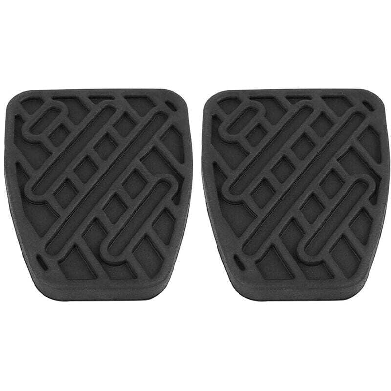 Image of Schwarze Gummi-Brems- und Kupplungspedalabdeckungen, 2 Stück, kompatibel mit 2007-2016