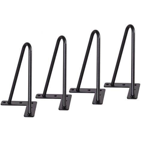 Schwarze Haarspangenfüße, 4 Zoll, 4er-Set DIY-Metalltischmöbel