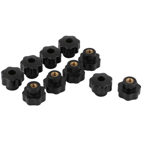 Schwarze Industrie-Drucktaster M6x25 – 10er-Packung für Geräte