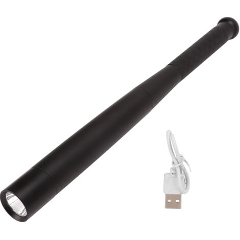 Schwarze LED-Sporttaschenlampe aus Aluminium, 5000 mAh, wasserdicht, multifunktional für Notfälle