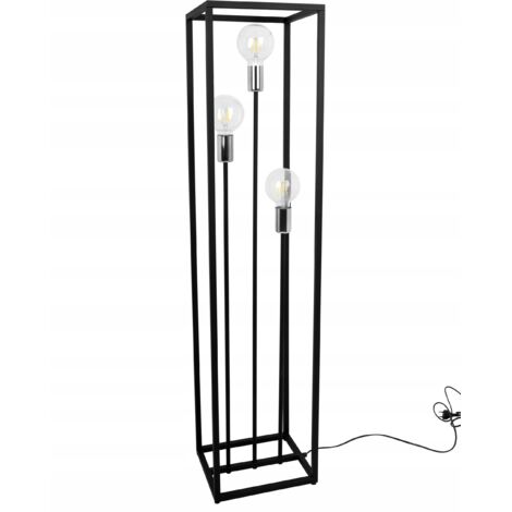 SCHWARZE METALL-STEHLAMPE 130 CM