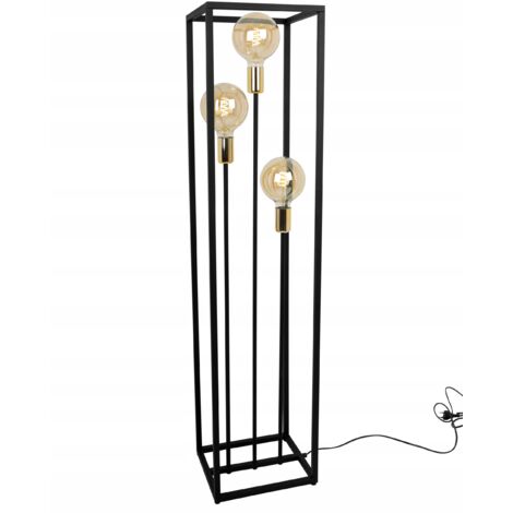 SCHWARZE METALL-STEHLAMPE 130 CM