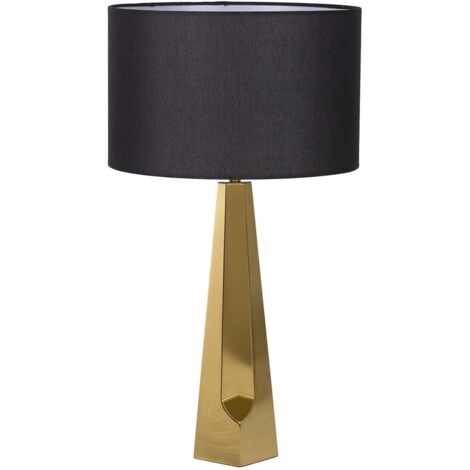 Schwarze Metall-Tischlampe 40X40X72 cm