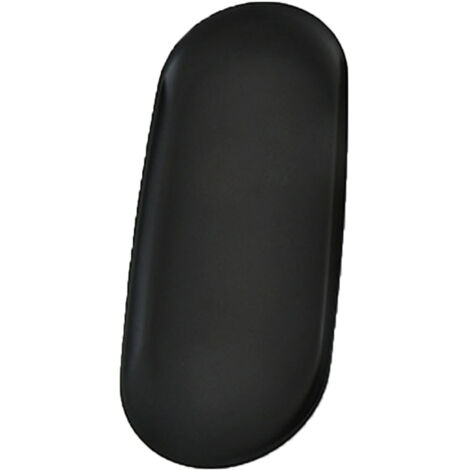 Schwarze Metallablage – Elegantes, poliertes ovales Spiegeltablett (22,9 x 9,5 cm) – 1 schlankes Tablett für Schmuck, Accessoires und Toilettenartikel – Robustes Edelstahl, vielseitig einsetzbar für B