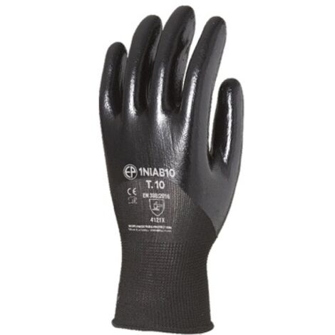 Schwarze Nitrilhandschuhe für Präzisionsarbeiten, das Paar T 10