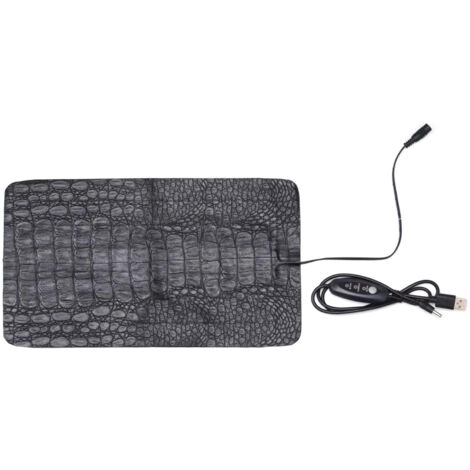 Schwarze PU-Heizmatte für Reptilien, 22 x 15,5 cm, für Terrarien, sanfte und langlebige Wärme