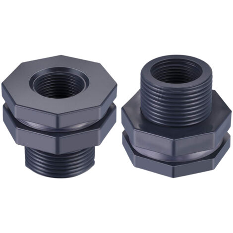 Schwarze PVC-Schottwanddichtung 47x58mm - Universelle Doppeldichtung mit Silikondichtung für Fässer, Aquarien, Teiche