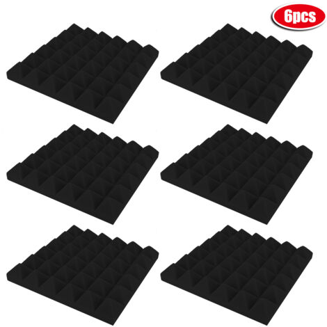 schwarze Pyramiden-Akustikschaumstoffplatten 30x30x5cm – Isolierung für Studios, Heimstudios und Klavierräume