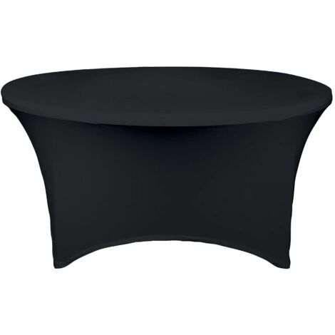 Schwarze runde Tischdecke - WERKA PRO