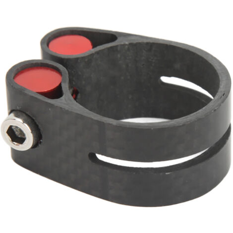 Schwarze Sattelklemme aus Carbonfaser für Rennräder und Mountainbikes – 27,2 mm / 1,07 Zoll