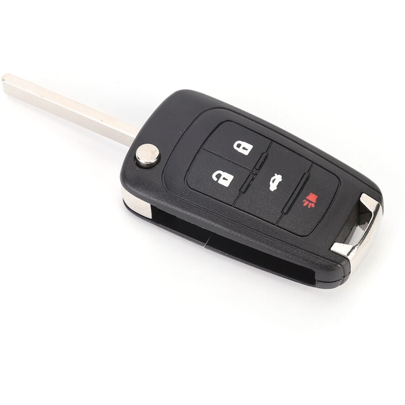 Image of Ineasicer - Schwarze Schutzhülle für 4-Tasten-Funkschlüssel, kompatibel mit Chevrolet
