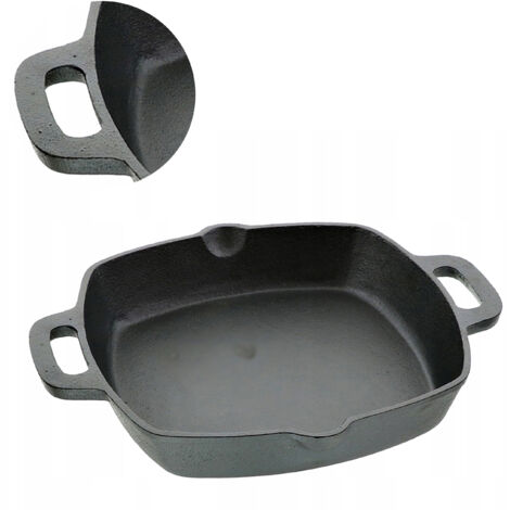SCHWARZE SERVIERSCHEIBE AUS GUSSEISEN