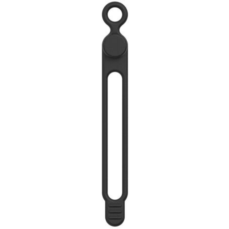 Schwarze Silikon-Kabelbinder, 106 mm, 1 Stück, flexibler und wiederverwendbarer elastischer Kabelbinder für Kabelmanagement und -befestigung