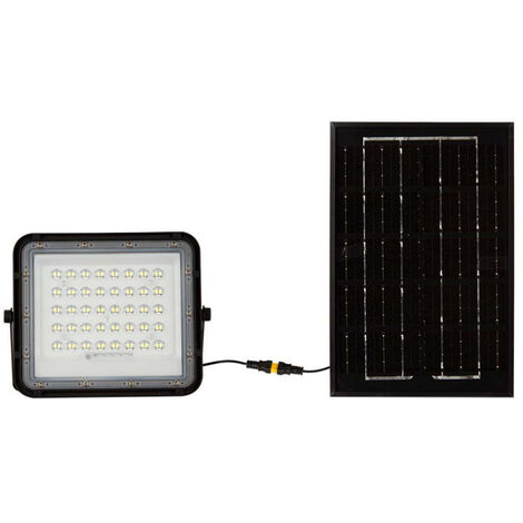 Schwarze Solar-Flutlichter - 6W - IP65 - 400 Lumen - 4000K