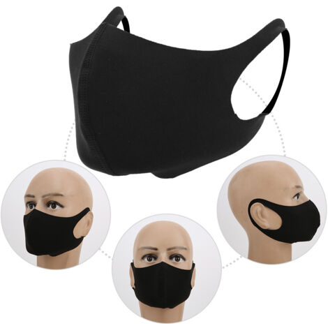 Schwarze Staubmaske aus Baumwolle für Radfahren und Wandern