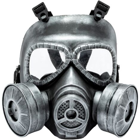 Schwarze taktische Gasmaske – Atemschutzmaske im Militärstil für den Gesichtsschutz im Freien