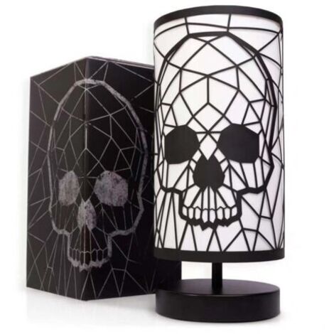 Schwarze Totenkopf-Lampe, 3-Wege-Touch-Tischlampe, Gothic-Dekor, geeignet für Feiertagsdekoration, Geburtstagsgeschenk