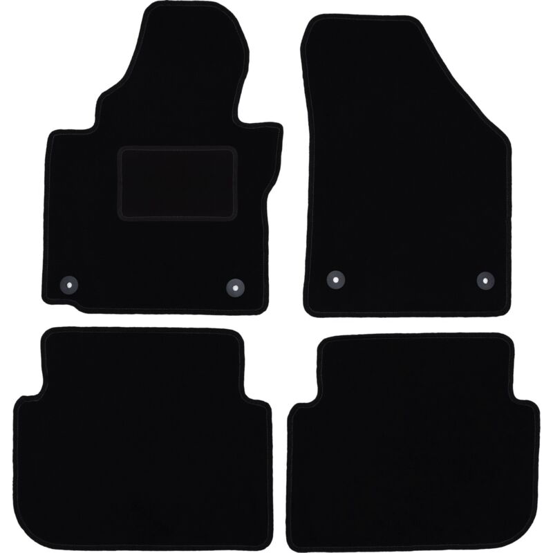 Schwarze Velours-Fußmatten Für, Volkswagen Touran I 2FL Minivan (2010-)