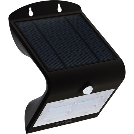 Schwarze Wand-Solarlampe