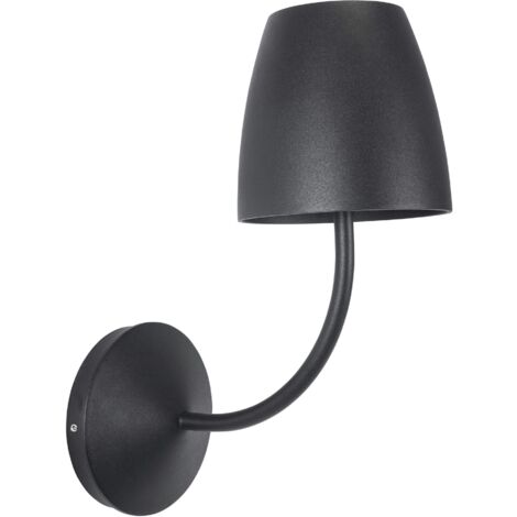 Schwarze Wandleuchte Eclipta II mit 3000K warmweißem LED-Licht