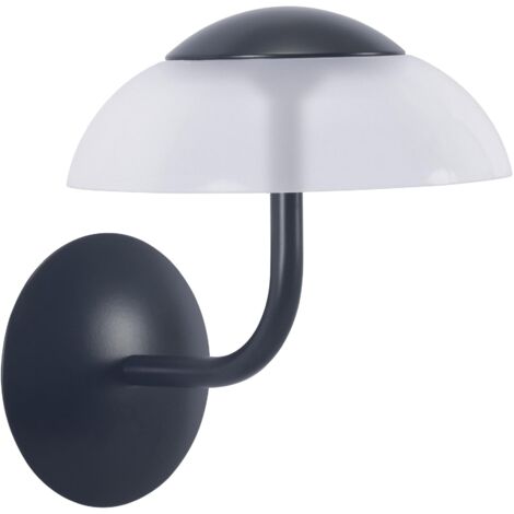 Schwarze Wandleuchte Eclipta II mit 3000K warmweißem LED-Licht