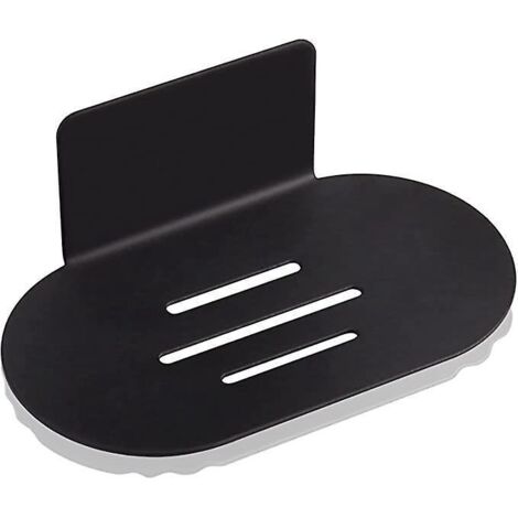 Schwarze, wandmontierte Seifenschale, Duschseifenhalter aus Edelstahl, porenfreie Seifenschale für Bad und Küche
