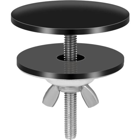 UGREAT Schwarze Wasserhahn-Lochabdeckung, 5 cm Edelstahl-Spüle, Wasserhahn-Loch-Abdeckung, wasserdichte Spüle-Loch-Abdeckung, schwarze Küchenspüle-Abdeckung für Spüle, Wasserhahn-Loch-Stopper