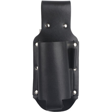 Schwarze Weinflaschentasche aus PU-Leder, tragbare Aufbewahrung für Bierdosen, ideal zum Wandern und Campen.