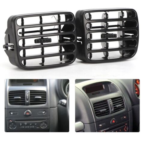 schwarze zentrale Lüftungsschlitze für das Armaturenbrett für Clio MK2 1998-2006