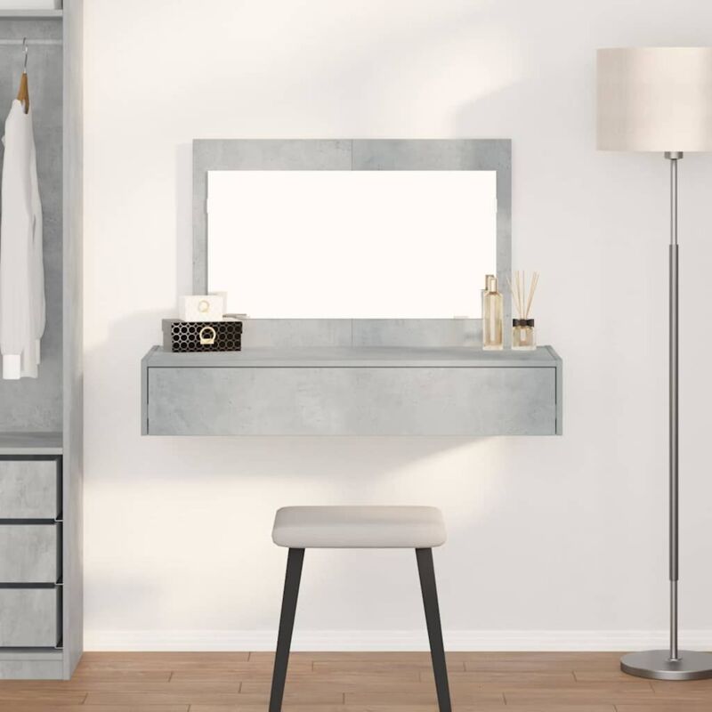 Wandhängender Schminktisch Beton Grau 100x40x70 Cm - Vidaxl