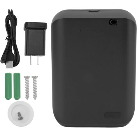 Schwarzer ätherischer Öldiffusor (150 ml), App-Steuerung, programmierbarer Timer, 100-240 V US-Stecker, ideal für Hotels und Spas.