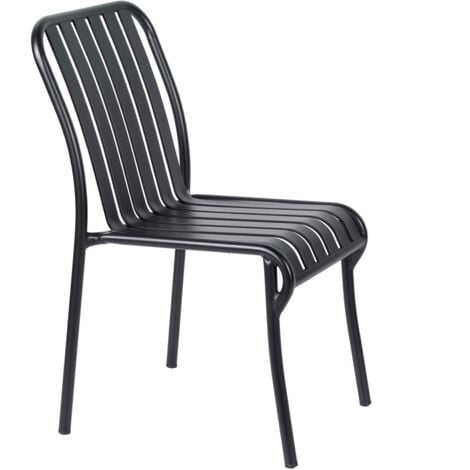 Schwarzer Aluminium-Gartendesignstuhl