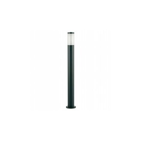 Schwarzer Aluminiumgusspfosten mit opalem Diffusor - Höhe 180mm, Durchmesser 60mm - IP43, 25W