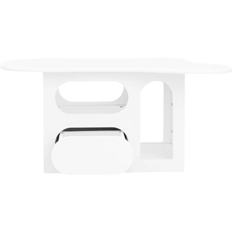 Schwarzer Couchtisch 100x50x35,5 cm – mit Glasverkleidung, LED-Beleuchtung, App-Steuerung, 2 Schubladen und 1 offenes Fach