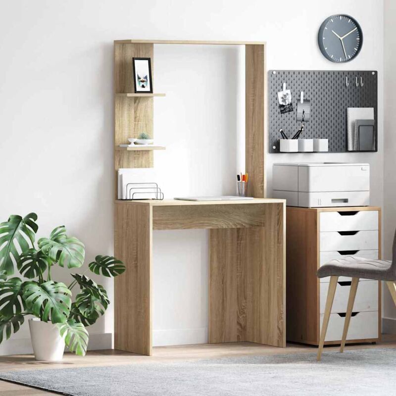 Vidaxl - Schreibtisch Sonoma Eiche 78, 5 X 37 X 154, 5 Cm Holzwerkstoff
