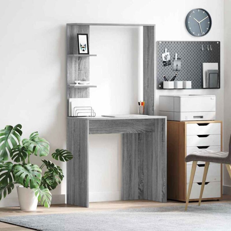 Vidaxl - Schreibtisch Grau Sonoma 78, 5 X 37 X 154, 5 Cm Holzwerkstoff