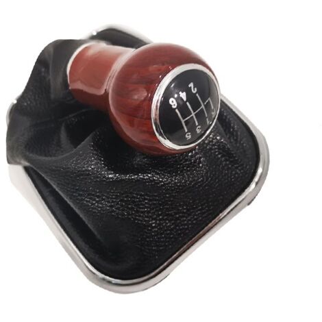 Schwarzer Ersatz-Schaltsack für 6-Gang-Schaltung für VW Golf Bora Jetta GTi MK4 1999-2004 + Lederoptik + passgenau + Innenraum