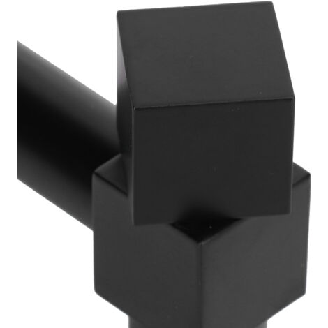 Schwarzer G1/2 Einzel-Kaltwasser-Spültisch- und Balkonwasserhahn, 2,5 x 7 cm, Kupferkern, Edelstahl-Schwerkraftguss mit dekorativer Abdeckung