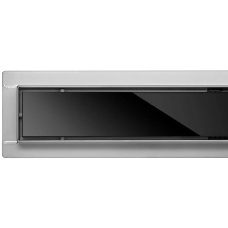 SCHWARZER GLAS-LINEARABLAUF 60 CM WET&DRY 75386 WAVE