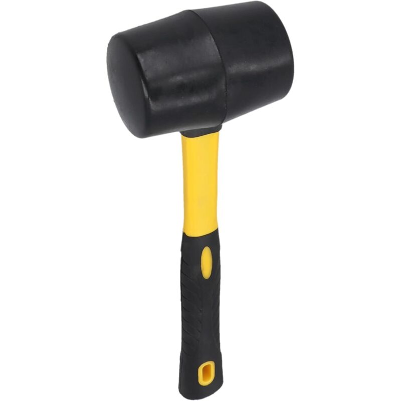 Image of Schwarzer Gummihammer, 55 mm, kleiner Universalhammer mit 2K-Zweikomponenten-Griff