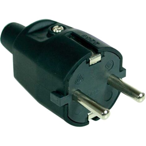 Schwarzer Gummistopfen 2P + TT 16A GSC 0200059